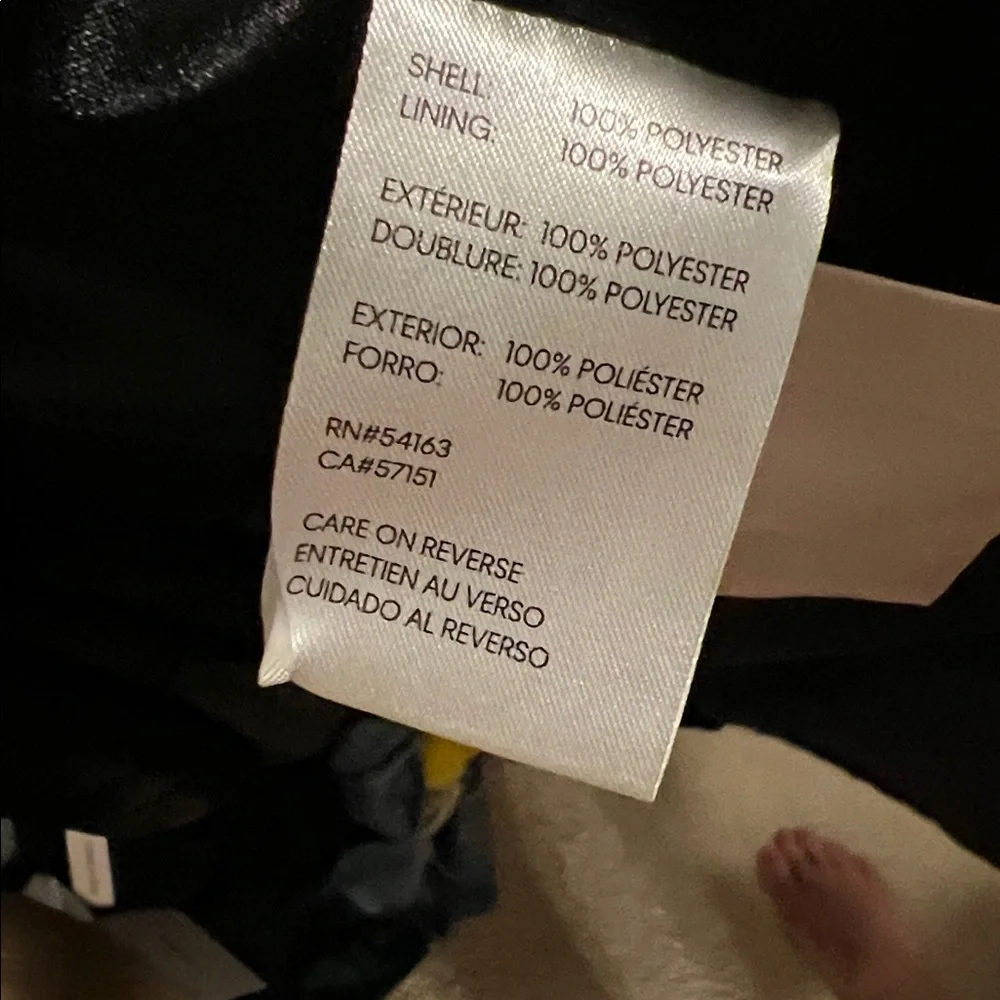 Calvin Klein Women’s Black Long Coat XL Pea Coat Classic Winter Outerwear